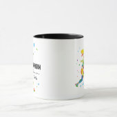 Custom Badminton Queen Colorful Abstract Athlete マグカップ (中央)