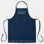 Custom Baker Extraordinaire Navy Large エプロン (正面)