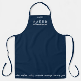 Custom Baker Extraordinaire Navy Large エプロン