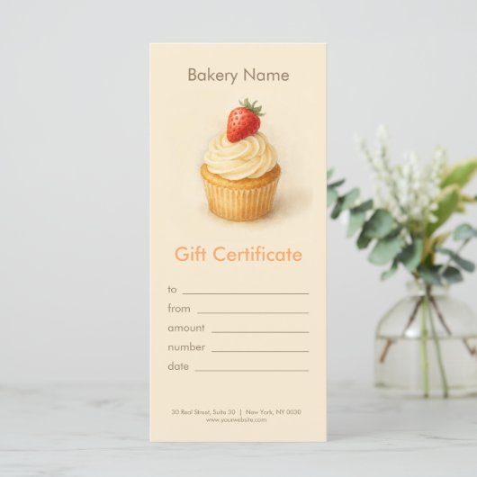 Custom Bakery Gift Certificate (スタンド正面)