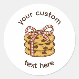 Custom Bakery Label Sticker | Cottage Bow Bake ラウンドシール