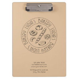 Custom Bakery Logo Clipboard クリップボード