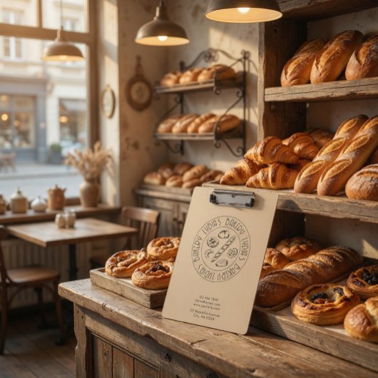 Custom Bakery Logo Clipboard クリップボード