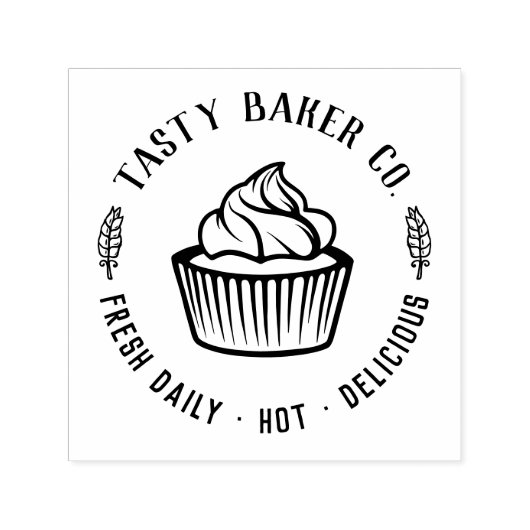 Custom Bakery Logo | Homemade Small Business Brand セルフインキングスタンプ (デザイン)