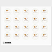 Custom Bakery logo Sticker - Cookie & Whisk deisgn ラウンドシール (シート)