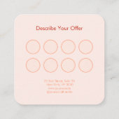 Custom Bakery Loyalty Card スクエア名刺 (裏面)