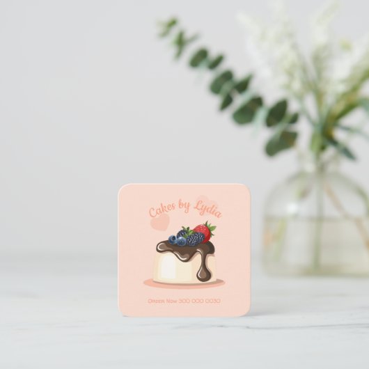 Custom Bakery Loyalty Card スクエア名刺 (スタンド正面)