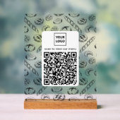 Custom Bakery Pattern QR Code Table Sign アクリルサイン (ニュートラル)