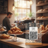 Custom Bakery Pattern QR Code Table Sign アクリルサイン