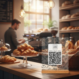 Custom Bakery Pattern QR Code Table Sign アクリルサイン