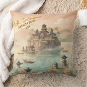 Custom Bali Indonesia Family Travel Keepsake クッション (ブランケット)