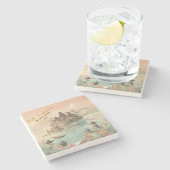 Custom Bali Indonesia Family Travel Keepsake ストーンコースター (横)