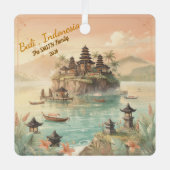 Custom Bali Indonesia Family Travel Keepsake メタルオーナメント (正面)