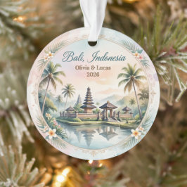 Custom Bali Indonesia Honeymoon Keepsake オーナメント