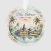 Custom Bali Indonesia Honeymoon Keepsake オーナメント (正面)