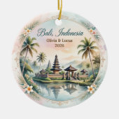 Custom Bali Indonesia Honeymoon Keepsake セラミックオーナメント (正面)