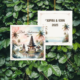 Custom Bali Indonesia Honeymoon Keepsake セラミックオーナメント