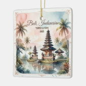 Custom Bali Indonesia Honeymoon Keepsake セラミックオーナメント (左)