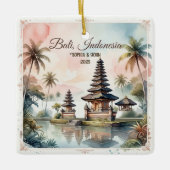 Custom Bali Indonesia Honeymoon Keepsake セラミックオーナメント (正面)