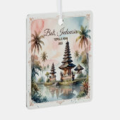 Custom Bali Indonesia Honeymoon Keepsake メタルオーナメント (正面右)