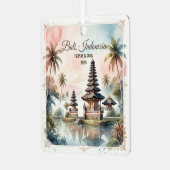 Custom Bali Indonesia Honeymoon Keepsake メタルオーナメント (正面左)