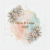 Custom Bali Indonesia Honeymoon Keepsake メタルオーナメント (裏面)