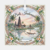 Custom Bali Indonesia Travel Ornament メタルオーナメント (正面)