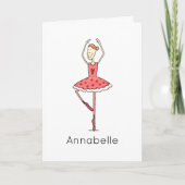 Custom Ballerina Birthday  カード (正面)