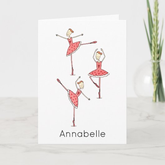 Custom Ballerina Birthday  カード (正面)