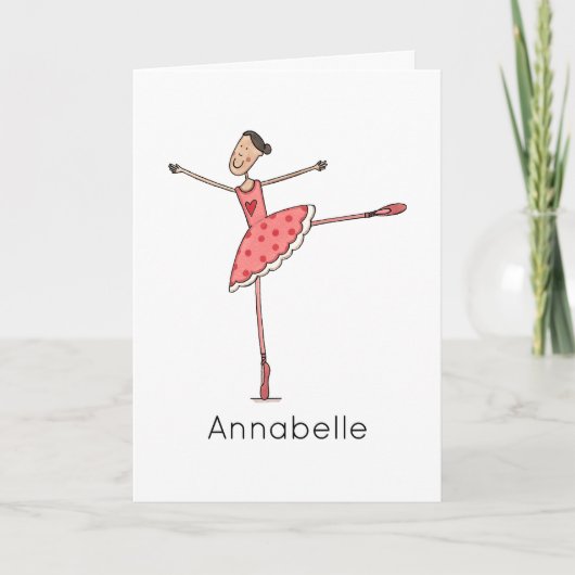 Custom Ballerina Birthday  カード (正面)