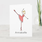 Custom Ballerina Birthday  カード (正面)