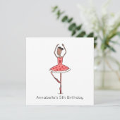 Custom Ballerina Birthday Invitation (スタンド正面)