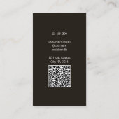 Custom Barber Contact Card with QR Code 名刺 (裏面)