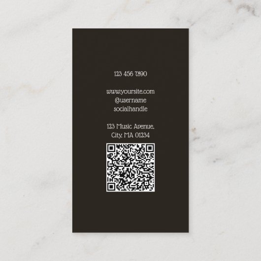 Custom Barber Contact Card with QR Code 名刺 (裏面)