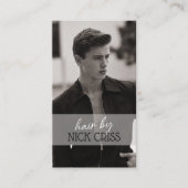 Custom Barber Contact Card with QR Code 名刺 (正面)