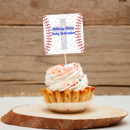 Custom Baseball Baby Dedication w/ Cross スクエアシール