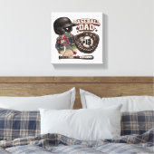 Custom Baseball Dad Photo Name キャンバスプリント (インサイチュ (寝室))