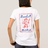 Custom Baseball Mama & Team Name Tシャツ (裏面)