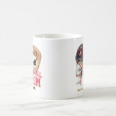 Custom Baseball Mom Photo Name コーヒーマグカップ (中央)
