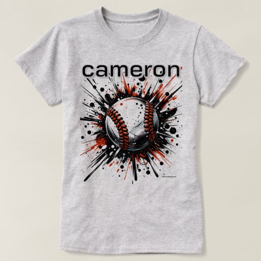 Custom Baseball Mom Tee - Baseball Graphic Tee Tシャツ (デザイン正面)