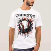 Custom Baseball Mom Tee - Baseball Graphic Tee Tシャツ (正面)