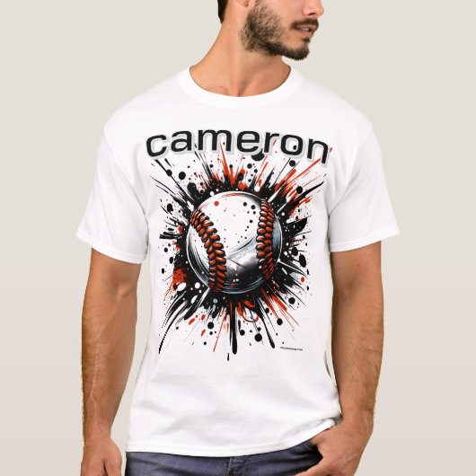 Custom Baseball Mom Tee - Baseball Graphic Tee Tシャツ (正面)