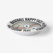 Custom Baseball Party BLUE EYES Happy Face ペーパーボウル (傾斜あり)