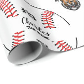 Custom Baseball Player Name Number and Team Logo ラッピングペーパー (ロールコーナー)