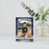 Custom Baseball Trading Card, Blue Silver Stadium コーリングカード (スタンド正面)
