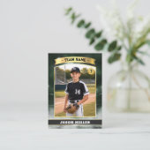 Custom Baseball Trading Card, Green Gold Stadium  コーリングカード (スタンド正面)