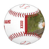 Custom Baseball with Name Number Photo Kids 野球ボール (正面)