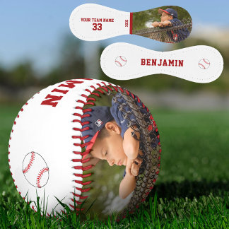 Custom Baseball with Name Number Photo Kids 野球ボール