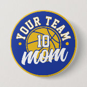 Custom Basketball Mom Button 缶バッジ (正面)