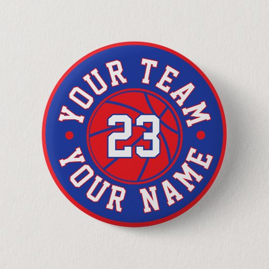 Custom Basketball Player Button 缶バッジ (正面)